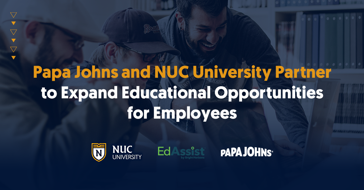 Papa Johns, through its Dough & Degrees program, has announced a new partnership with NUC University to support its employees in furthering their education.